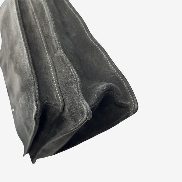 Gucci Black Suede Shoulder Bag 001 3266 Vintage Messenger Style Made In Italy - Picture 16 of 16